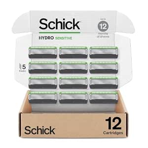 PRIME $16.65 S&S Clip Q Schick Hydro Sensitive 5-Blade Mens Razor Blades Refills, 12ct