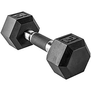 [Prime] $13.99* | 15-Lbs CAP Barbell Coated Hex Dumbbell Weight w/ Comfort Grip at Amazon