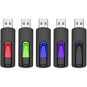 RAOYI 5 Pack 64GB USB Flash Drive, USB 2.0 Memory Stick Thumb Drives Jump Drive Pen Drive for PC Laptop Computer - 64G Multipack - $32.48