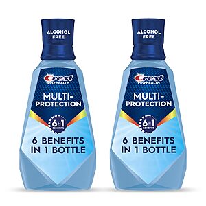 4/$14.75   S&S and extra discounts: Crest Mouthwash Pro Health  1L,   6-in-1 Benefits, Alcohol Free, Enamel Repair, Breath Freshener, Anti Cavity, with Fluoridei