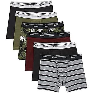 [Prime] $8.87* | 6-Pk Hanes Boys' Originals Stretch Cotton Boxer Briefs (Assorted Colors) at Amazon