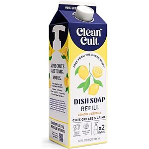 [Prime, SnS, AC] $3.41* | 32-Oz Cleancult Dish Soap Liquid Refill (Lemon Verbena) at Amazon