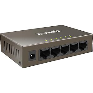 Tenda 5 Port Fast Ethernet Switch | Ethernet Splitter | 5 x 10/100Mbps Ports | Unmanaged Network Switch | Plug & Play | Desktop/Wall-Mount | Fanless Quiet Network Hub $6.59