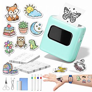 [prime] TATTMUSE TK20 Temporary Tattoo Maker Kit for Kids w/ Tattoo & Transfer Papers, Markers & Accessories $20.89 + Free Shipping