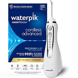 Prime Members: Waterpik Cordless Advanced Portable Water Flosser, Rechargeable (Various Colors) $49.99