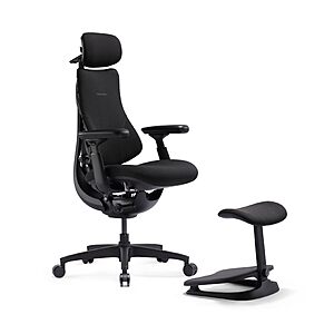 LiberNovo Omni SE Dynamic Ergonomic Office Chair, Manual Lumbar, 45cm + foot rest $673