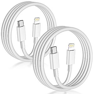 Amazon – APFEN 2-Pack 6' USB-C to Lightning Cables - $3.19 w/ Code
