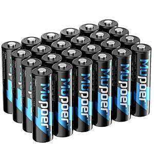 Mupoer Rechargeable AA Batteries 24 Count,Lithium Battery AA 1.5V 3000mWh,Double A Rechargeable Batteries / $35.19 w/ Free Ship