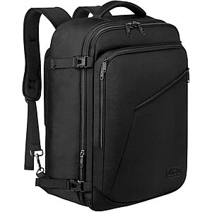 [Prime] $21.37* | 45L Matein Expandable Carry-On Travel Backpack (Black) at Amazon