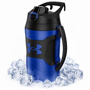 Under Armour Insulated Water Bottle with Handle & Fence Hook, Half Gallon Sports Water Jug - Royal/Black, 64oz ($14.34 w/ Free Prime Ship)