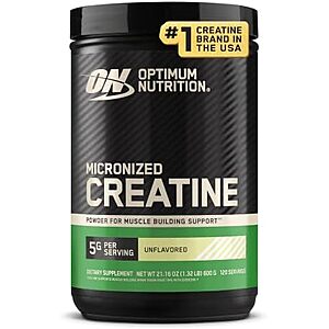 [Prime, SnS, AC] $17.60* | 21.16-Oz Optimum Nutrition Micronized Creatine Monohydrate Powder (Unflavored, 120 Servings) at Amazon