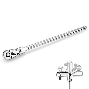 WORKPRO 1/4 inch Drive Extra Long Flex Head Ratchet, 12 Inch Long // $15.99