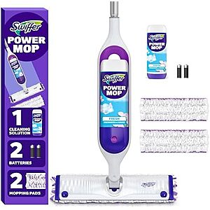 [Prime] $18.94* | Swiffer PowerMop Multi-Surface Mop Kit w/ 2x Mop Pad Refills & Cleaning Solution at Amazon