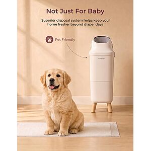 Momcozy Triple-Seal Diaper Pail with Odor Locking, Ergonomic Height Design $71.99