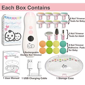 Royal Angels Rechargeable 22 in 1 Baby Nail Trimmer with LCD Display $16.79