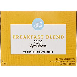 Amazon Happy Belly Breakfast Blend K Pods. $4.93(24)