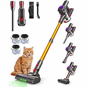 Cordless Stick Vacuum Cleaner 450W/40Kpa, 3 in 1 Rechargeable Cordless Vacuum, Lightweight Upright for Home Pet Hair Car Carpet Hardwood Floor - $68.99