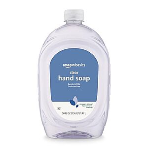 [Prime, SnS] $2.68* | 50-Oz Amazon Basics Clear Liquid Hand Soap Refill (Gentle & Mild) at Amazon