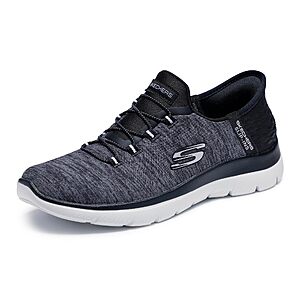 Skechers Women's Summits Hands-Free Slip-Ins – Memory Foam Insole, Heel Pillow, Vegan Materials Sneaker, Black White, 8 $35.69