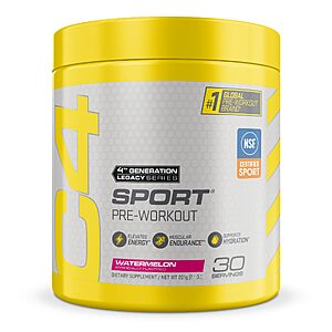 [S&S, AC] $12.39: Cellucor C4 Sport Pre-Workout Powder, Watermelon, 30 Servings