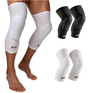 McDavid Hex Knee Compression Sleeves, Pull-On Padded Protection, Moisture Wicking (1 Pair) $12.25