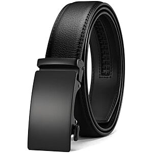 [Prime] $6.39* | 1 3/8" CHAOREN Men's Leather Micro-Adjustable Ratchet Belt (32-38" Waist, Black) at Amazon