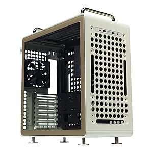 $59.99: Cooler Master QUBE 540 ATX Mid-Tower PC Case, High Airflow, Tempered Glass(Beige ) at Amazon