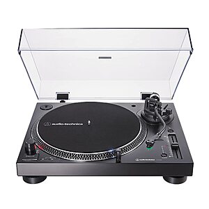 Audio-Technica AT-LP120XUSB-BK Direct-Drive Turntable (Analog & USB), Fully Manual, Hi-Fi, 3 Speed, Convert Vinyl to Digital, Anti-Skate and Variable Pitch Control, Black