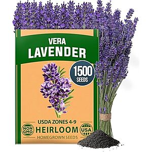 [Prime] $5.31* | 1500+ HOME GROWN Non GMO English Lavender Seeds at Amazon