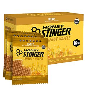 Honey Stinger Organic Honey Waffle, Energy Stroopwafel  (Pack of 16) Select Flavors/Varieties $16.9