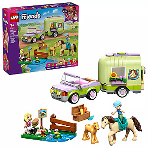 LEGO Friends Horse & Baby Foal Trailer 42695 Building Kit (279 Pieces) $18