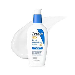 [SnS] $9.97* | 3-Oz CeraVe AM w/ SPF 30 or PM Facial Moisturizing Lotion at Amazon