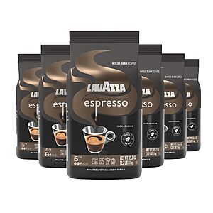 Lavazza Espresso Whole Bean Coffee, Medium Roast, 100% Arabica, 2.2 lb Bag (Pack of 6) $68.67