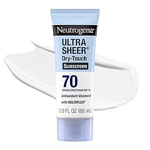 [SnS] $6.57 | 3-Oz Neutrogena Ultra Sheer Dry-Touch Sunscreen w/ Broad Spectrum SPF 70 at Amazon