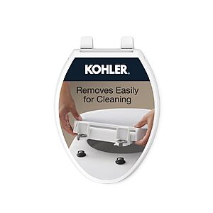 [Prime] Kohler Cachet ReadyLatch Slow Close Elongated Toilet Seat (White) $30.83 + Free Shipping