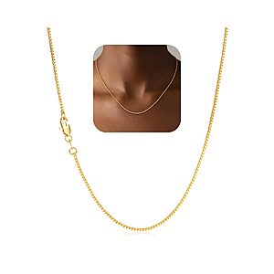 Prime Members: Goldegg 925 Sterling Silver 1mm Box Chain $5.99 + Free Shipping