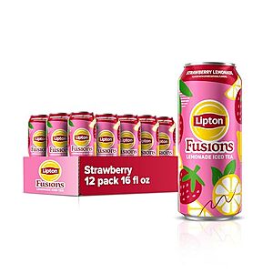 [Prime, SnS, AC] $7.33* | 12-Pack 16-Oz Lipton Fusions Lemonade Iced Tea at Amazon