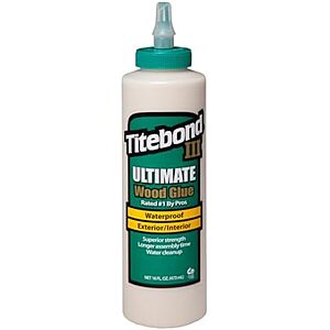[Prime] $7.55* | 16-Oz Titebond III Ultimate Waterproof Interior / Exterior Wood Glue at Amazon