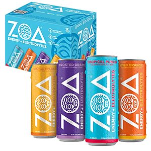 [Prime] 12-Pack 12-Oz ZOA Zero Sugar Energy Drink (Variety Pack) $18.99 w/ S&S + Free Shipping