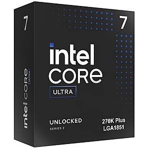Intel Core Ultra 7 270K Plus - Includes Free MSI MAG Coreliquid A13 with Promo Code FTTF7682 $310.00