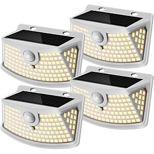 Prime: 4-Pack Aootek 120-LED Solar Motion Sensor Lights (White-Warm) $11.49 + Free Shipping