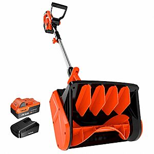 VOLTASK 24V Cordless Snow Shovel, 13.2 Inch Electric Snow Blower, 23 Ft Snow Thrower, 4Ah Battery Snow Shovel with Directional Plate & Adjustable Handle $127