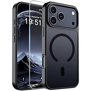 [Lightning Deal] $6.25* | SUPFINE Magnetic Case for iPhone 18 Pro/17 Pro (Black) at Amazon