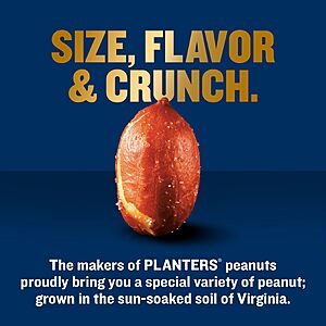 PLANTERS Special Reserve Peanuts, Plant Based Protein, 13 Oz (1 Ct)~$8.15 With S&S @ Amazon