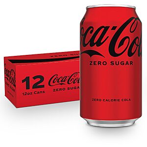 Three 12-Packs Coca-Cola Zero Sugar Soda Cans - $18.76 AC & S&S - YMMV - Coke Zero
