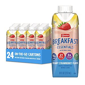 [Prime Day] Carnation Breakfast Essentials Original Nutritional Drink, Strawberry $18.11