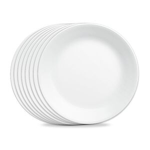 Corelle Vitrelle 8-Piece Dinner Plates Set Triple Layer Glass and Chip Resistant, Winter Frost White $21.49