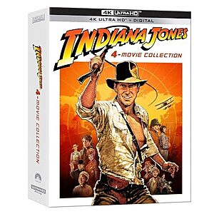 $21.24* | Indiana Jones 4-Movie Collection (4K Ultra HD + Digital) at Amazon