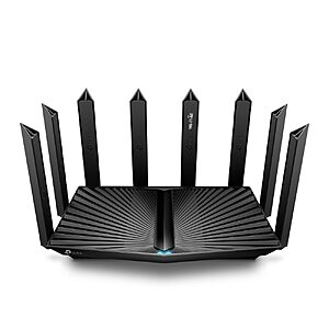 Amazon Prime TP-Link - Archer AXE7800 Tri-Band Wi-Fi 6E Router - Black (Renewed)