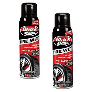 Black Magic 120270 Tire Wet Spray, Weather & Rinse-Resistant Formula that leaves Tires looking Wet, Black & Glossy in One Spray, 14.5 Fl. Oz. (Pack of 2) $11.85